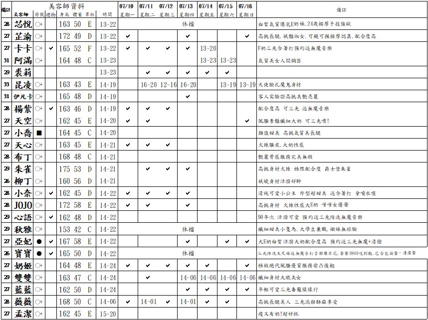 基隆按摩班表