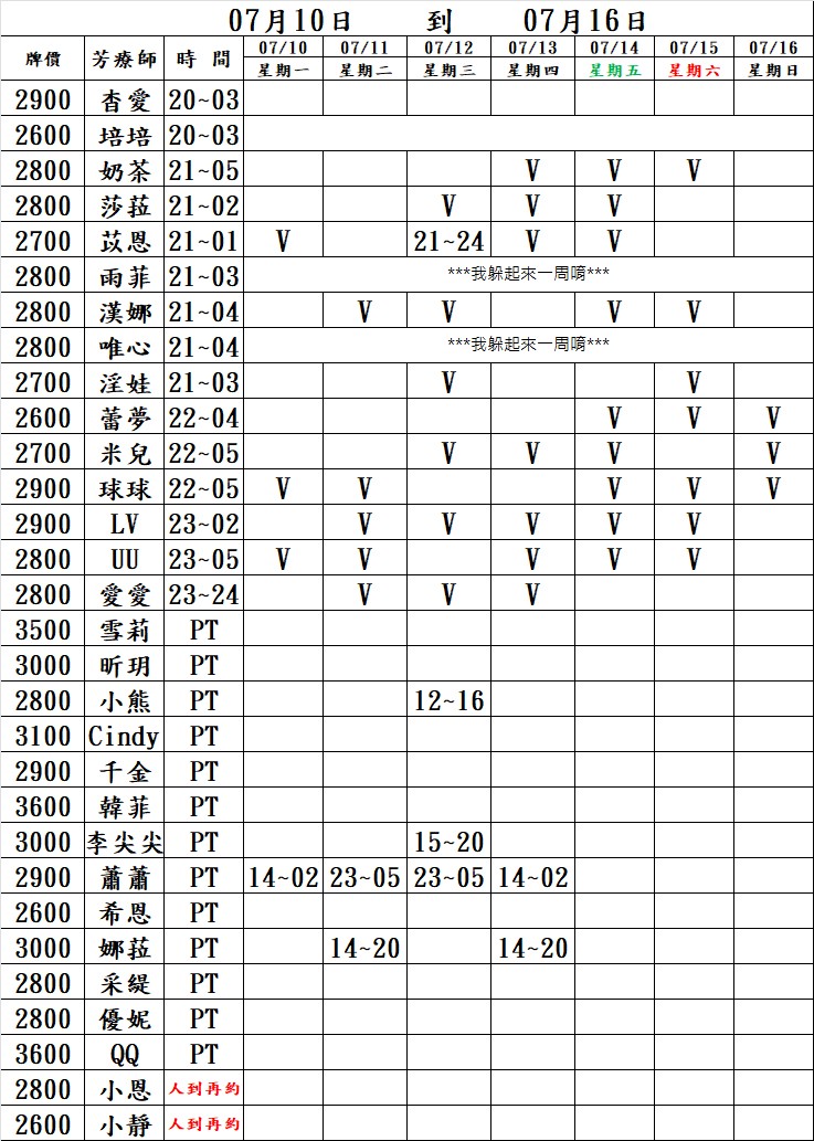 屏東按摩班表